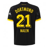 Moški Nogometni dresi Borussia Dortmund Donyell Malen #21 Gostujoči 2023-24 Kratek Rokav